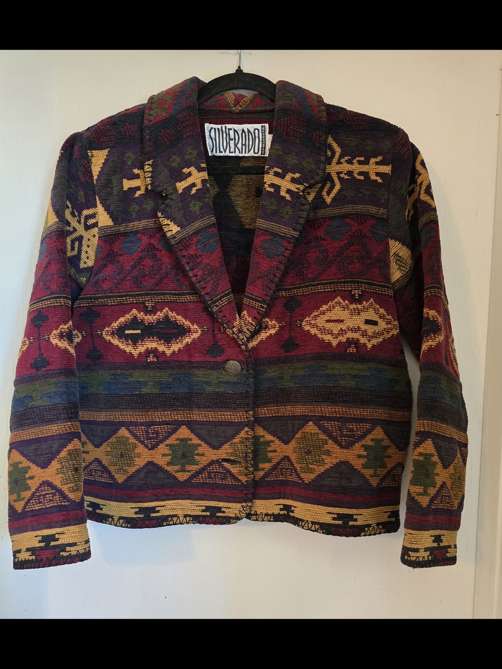 Vintage Silverado Multicolor Patterned Women's Blazer Jacket